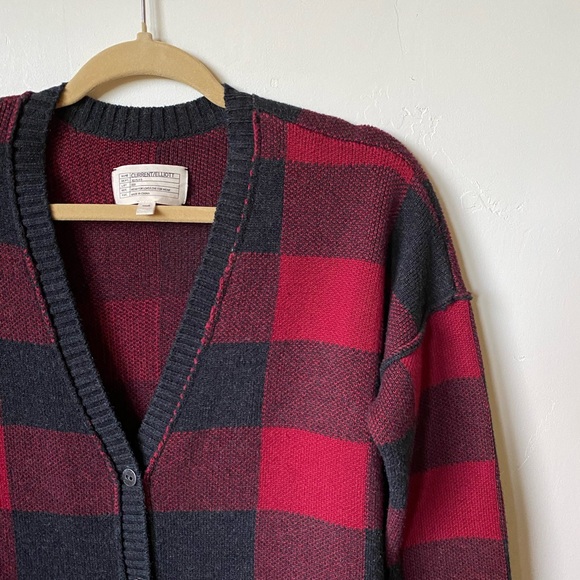 Current Elliot • NWOT Buffalo Plaid Wool Cardigan - Picture 14 of 14
